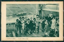 Genova città Transatlantico Conte Rosso cartolina MT4113