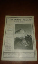 RIVISTA CLUB ALPINO ITALIANO CAI N. 10- 11- 12 1918 LYSKAMM COL DI TENDA GUERRA