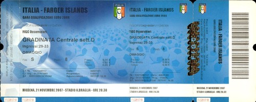 Biglietto stadio originale - biglietto,