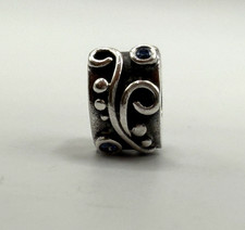 Originale Pandora Pensionato Blu Tendril Girocollo Clip #790380CZB 925 ALE