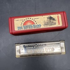 Hohner Arpa Grande Fiume Vintage Armonica Made in Germany Chiave di C in Custodia Rossa