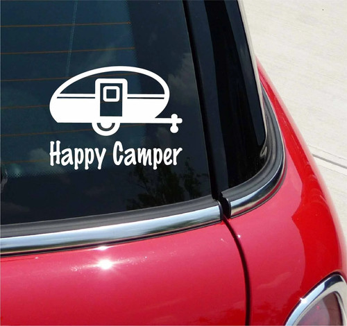 Adesivo happy camper campeggio - happy,