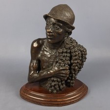 Antica Scultura Bronzo Busto