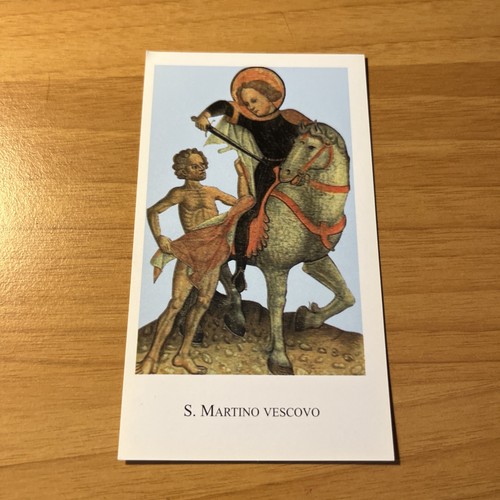 Figurina santino con preghiera - figurina,