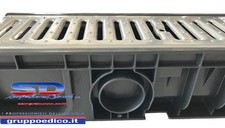 CANALETTA CANALE DI SCOLO COMPONIBILE GRIGLIA ZINCATA MODULARE 13X7,5X100 ACQUA