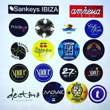 18 x Ibiza Club Stickers  - Amnesia Space Sankeys Carl Cox Mambo Cafe del Mar