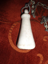 Tirante in porcellana con catenella vintage( per scarico wc esterno)