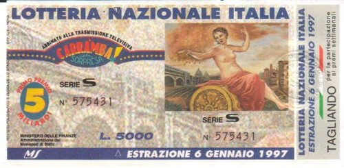 Biglietto lotteria nazionale - biglietto,