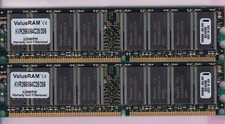 Kit memoria 512 MB 2x256 MB PC-2100 KINGSTON KVR266X64C25/256 DDR1 HYNIX DDR-266