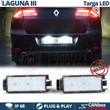 Luci TARGA LED per Renault Laguna 3 PLACCHETTE Canbus COMPLETE Luce GHIACCIO