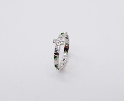 Anello rosario con zirconi - rosario,