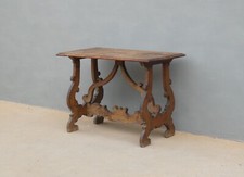 Tavolino tavolo 'fratino' rettangolare fisso in noce massello, '800 - L 104 cm!