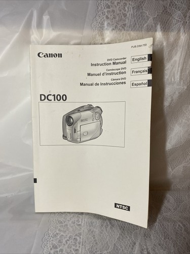 Canon dc100 videocamera dvd - dc100,
