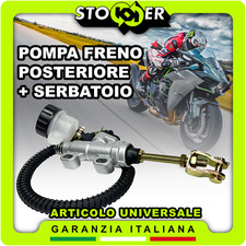 POMPA FRENO Posteriore con Serbatoio UNIVERSALE per MOTO MOTARD CROSS ENDURO