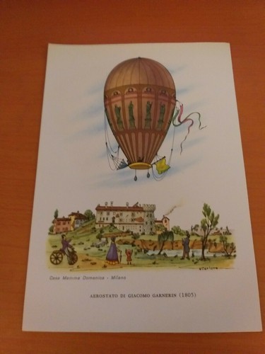 Cartolina aerostato giacomo - aerostato, di
