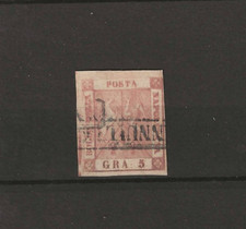 Antichi Stati Napoli 5 grana 1858 I tavola n.8e doppia incisione firmato A.Diena