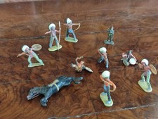 DG SOLDATINI 4 cm     LOTTO  ELASTOLIN  INDIANI LEGGI  VINTAGE