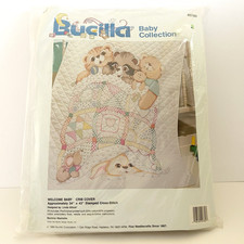 Bucilla Welcome Copriculla Timbrato Kit Punto Croce 40780 Vintage NOS 1994