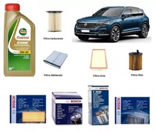 Tagliando Bosch per VW Touareg 7P5,7P6 3.0 V6 TDi + 8 Litri Olio Castrol 5w30
