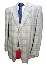 Giacca Uomo Lana Seta Primavera Estate Tg 54 Renato Balestra Beige Made in Italy