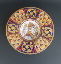 Ceramica ROMETTI C.R. Gualdo Tadino Piatto a Lustro dipinto a mano !