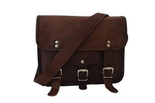11 in pelle vintage messenger