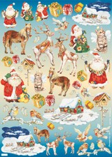 Carta decoupage Babbo Natale
