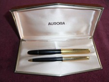 Set penna stilografica vintage AURORA 88P  e penna a sfera COLUMBUS anni 60