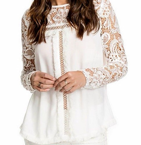 Camicetta top nly pizzo - top,