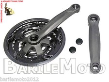 Guarnitura + Braccio Pedivella Acciaio Nero Attacco Quadro Bici MTB 26