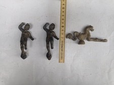 3x Antico Fregio Ottone per Testata Letto Mobili Cancello Porta Portone Vintage