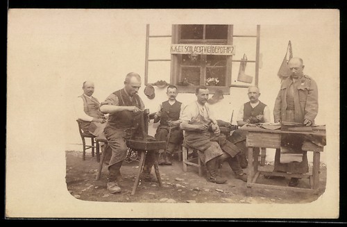 Cartolina fotografica calzolai