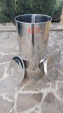 Serbatoio inox per vino con galleggiante e coperchio da 75 litri