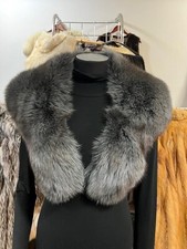 Collare Stola In Pelliccia Blu