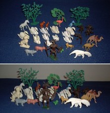 Lotto 32 Statuine In Plastica "ANIMALI VARI DEL MONDO" - Varie Serie Anni 70