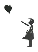 Stencil Girl with Balloon