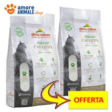 2 LETTIERE Almo Nature Cat Litter - Lettiera Gatto 2,27 Kg - Smaltibile nel WC