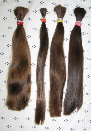 Capelli umani quattro - code, di