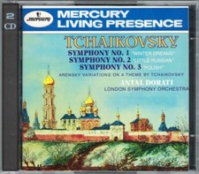 Antal DORATI: TCHAIKOVSKY Symphony No.1 2 3 ARENSKY MERCURY LIVING PRESENCE 2CD