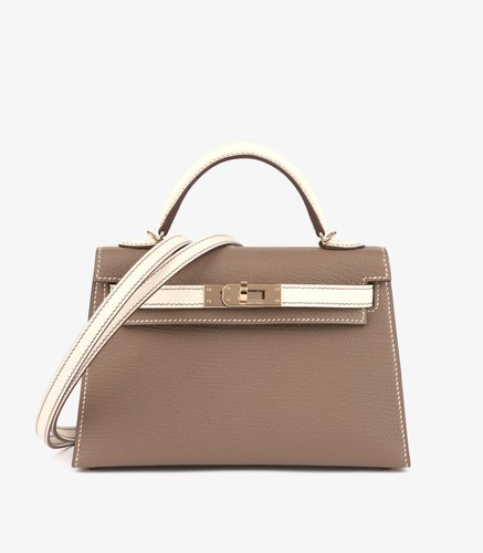 Hermès etoupe nata chèvre - etoupe,