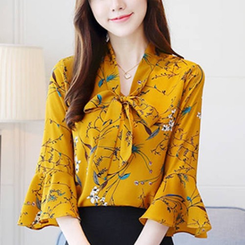 Blusa floreale chiffon - blusa,