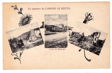 Cartolina - Un pensiero da Canove Sotto - Resti del Municipio - Roana - Vicenza