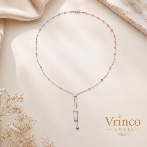 Collana lariat platino oro - platino,