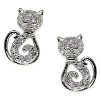 orecchini argento 925 gatto