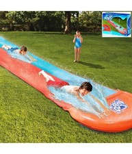 Scivolo Acquatico Giardino Pista 5,49mt Rampa Lancio E Spruzzo 2 Posti