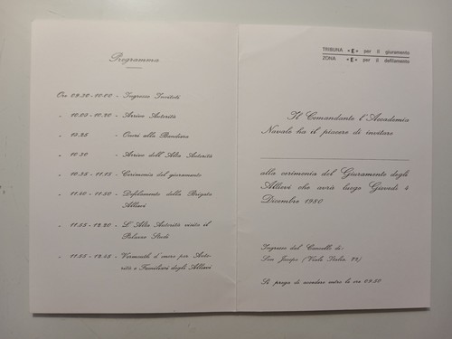 Cartoncino invito accademia - cartoncino,