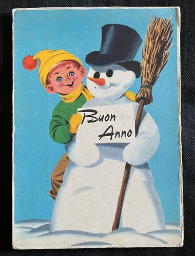 Cartolina buon anno bambino - anno,