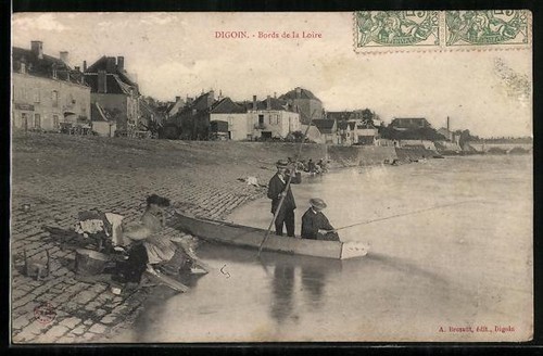 Cpa digoin bords la - de,