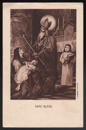 Santino holy card biagio - santino-holy, card"s.biagio