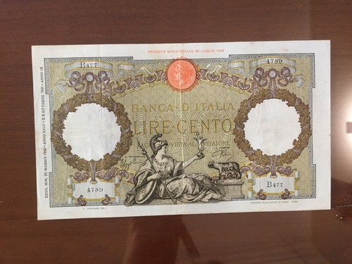 Banconota lire 100 roma - banconota,